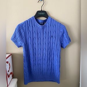 Ralph Lauren Blue sweater top perfect for summer